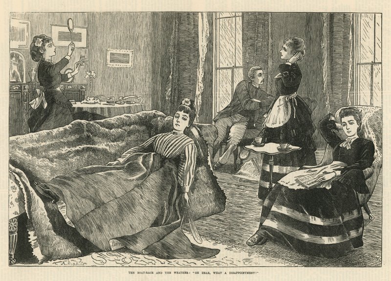 Wyścig łodzi i pogoda autorstwa English School
