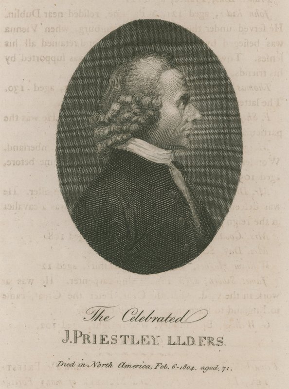 Słynny Joseph Priestley autorstwa English School
