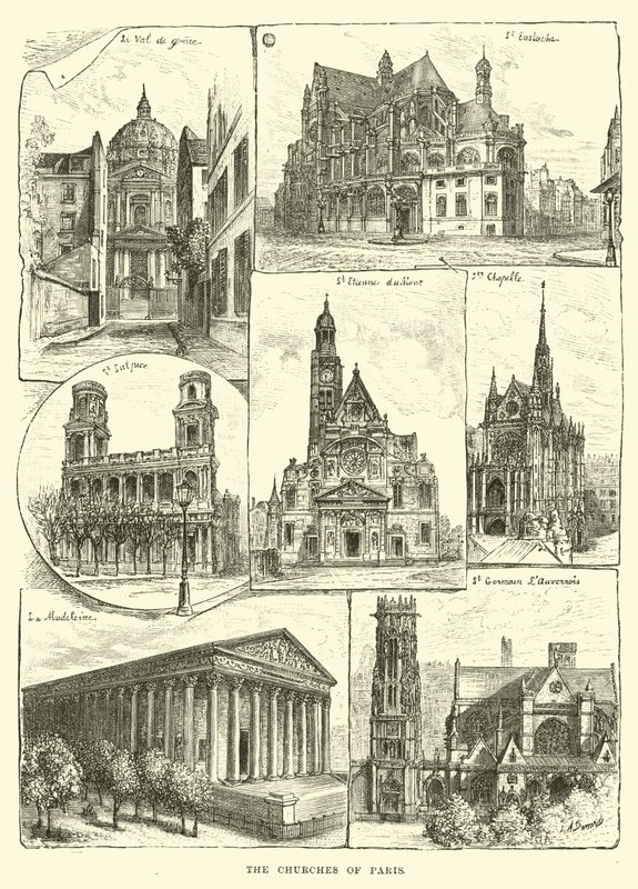 Kościoły Paryża autorstwa English School