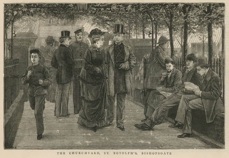 Cmentarz, St Botolphs, Bishopsgate autorstwa English School
