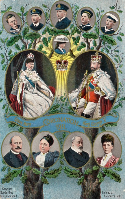 Koronacja króla Jerzego V i królowej Marii autorstwa English School