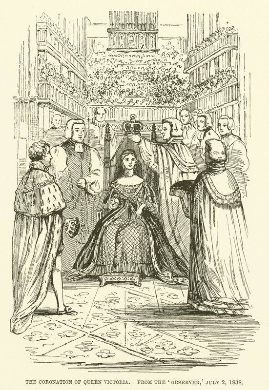 Koronacja królowej Wiktorii, od „Obserwatora”, 2 lipca 1838 (rycina) autorstwa English School