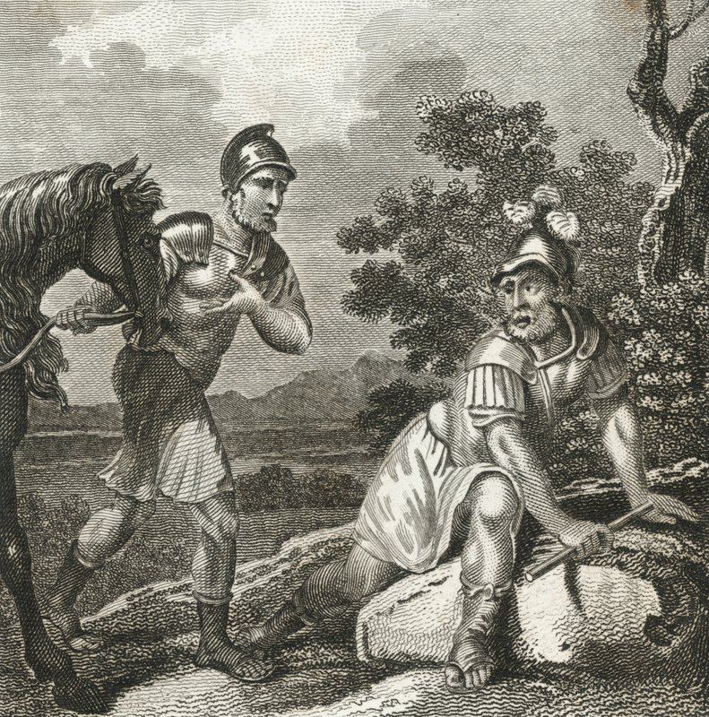 Śmierć Aemiliusa Paulusa (rycina) autorstwa English School