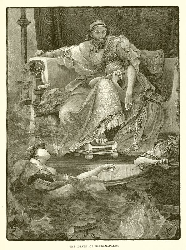 Śmierć Sardanapalusa autorstwa English School