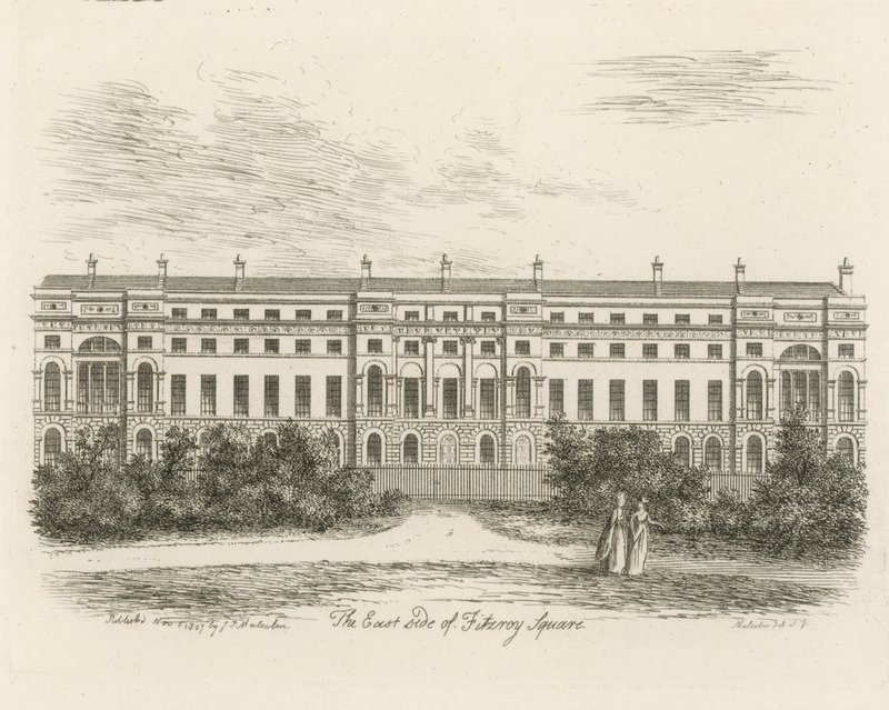 Wschodnia strona Fitzroy Square autorstwa English School