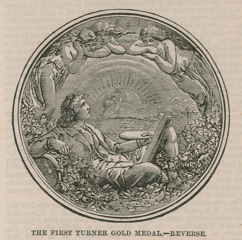 Pierwszy Złoty Medal Turnera (rewers) autorstwa English School