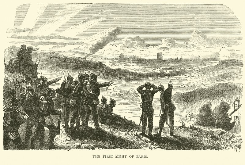 Pierwszy widok Paryża, wrzesień 1870 autorstwa English School