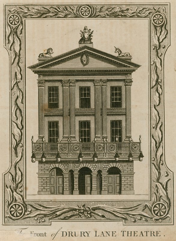 Front Drury Lane Theatre, Londyn autorstwa English School