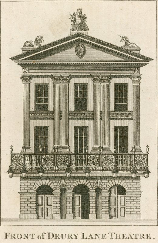 Front Drury Lane Theatre, Londyn autorstwa English School