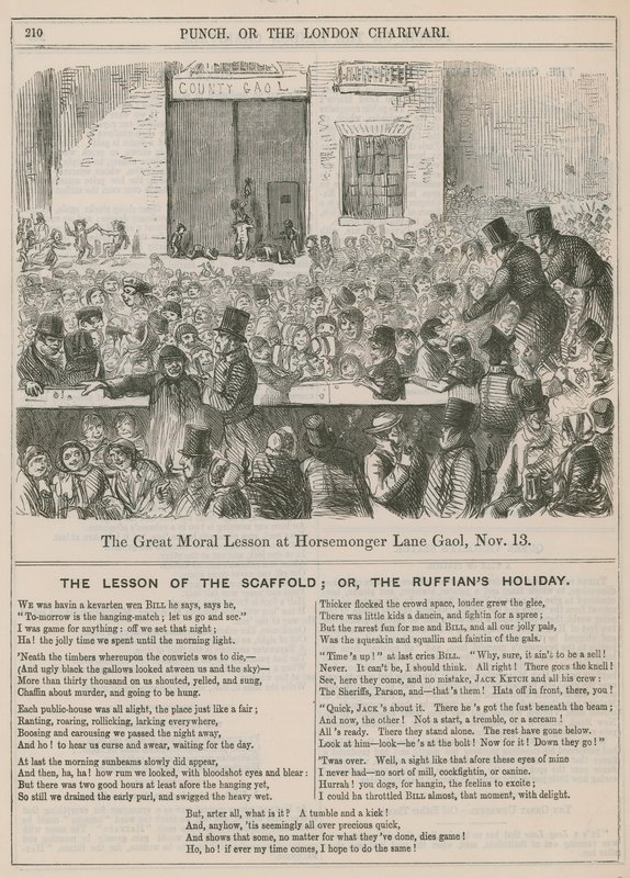Wielka lekcja moralna w Horsemonger Lane Gaol autorstwa English School