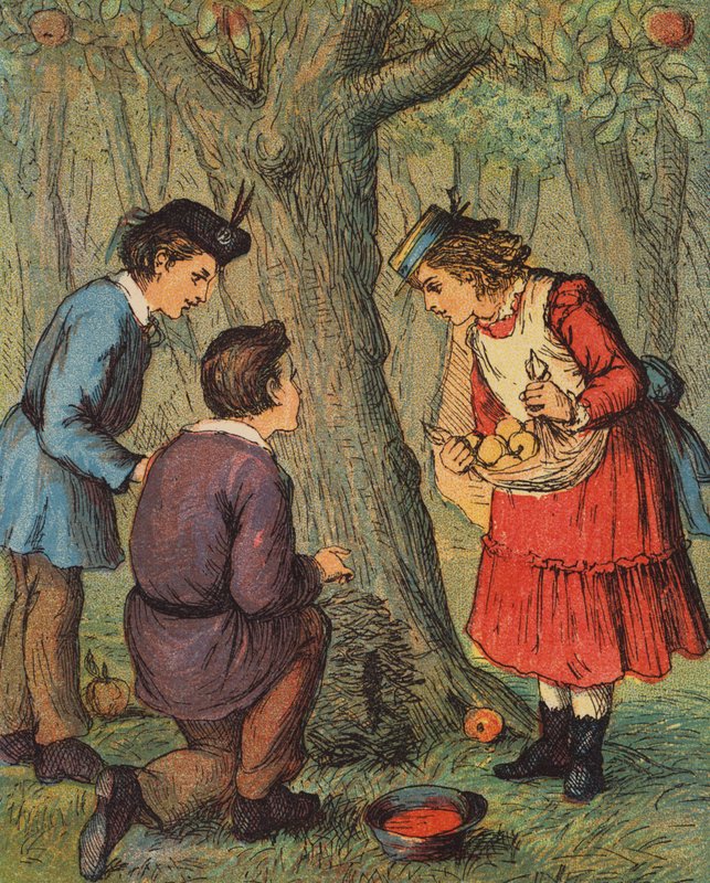 Gniazdo jeża (kolorowa litografia) autorstwa English School