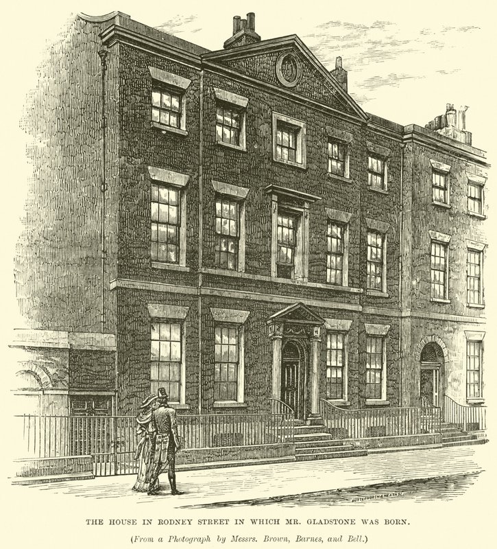 Dom przy Rodney Street, w którym urodził się pan Gladstone autorstwa English School