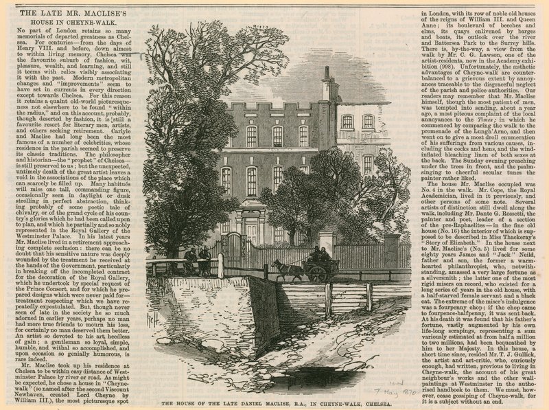 Dom Daniela Maclise w Cheyne Walk autorstwa English School