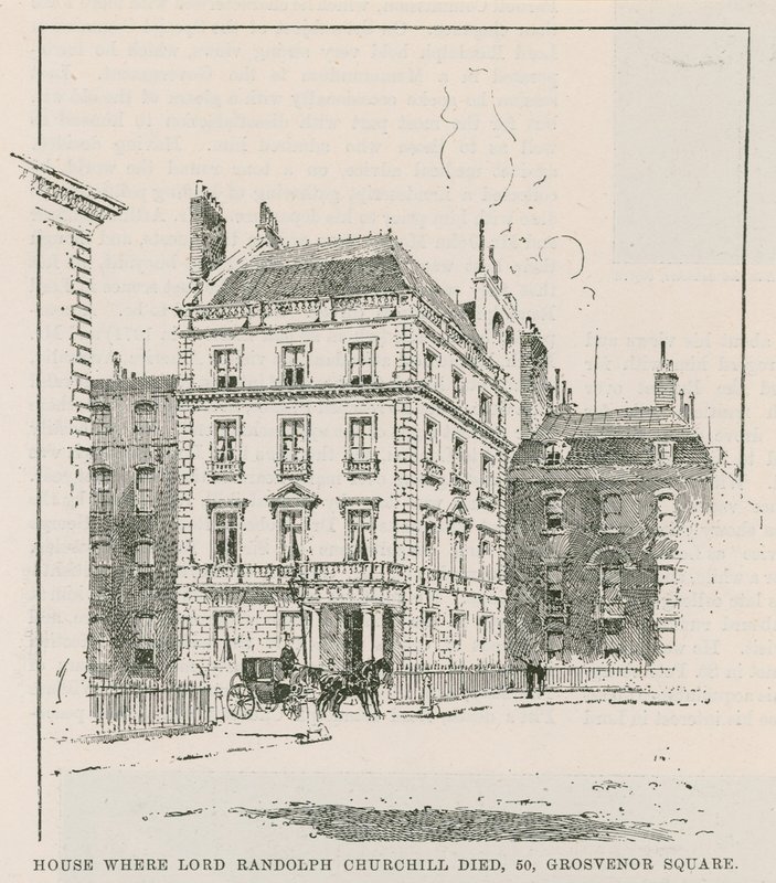Dom, w którym zmarł lord Randolph Churchill autorstwa English School