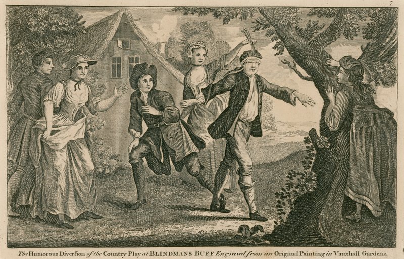 Humorystyczna dywersja country zagrała w buff dla niewidomych autorstwa English School