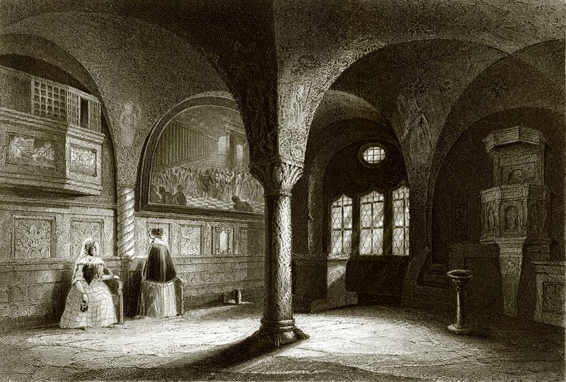 Wnętrze kaplicy Wartburg autorstwa English School