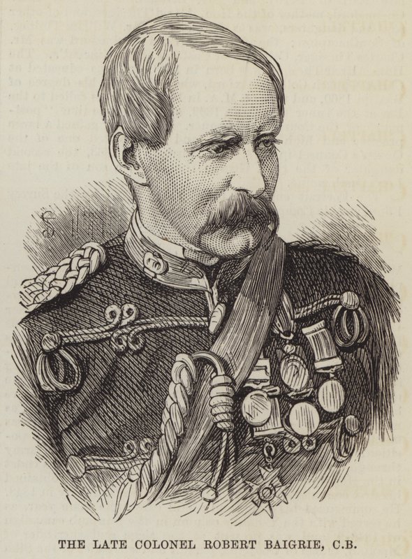 Nieżyjący już pułkownik Robert Baigrie CB (grafika) autorstwa English School