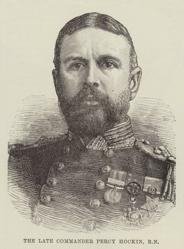 Nieżyjący już komandor Percy Hockin, RN (grafika) autorstwa English School