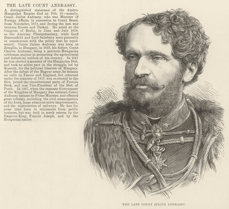 Nieżyjący już hrabia Julius Andrassy (rycina) autorstwa English School