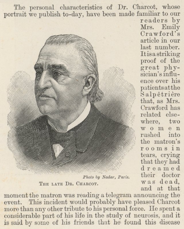 Nieżyjący już dr Charcot (grafika) autorstwa English School