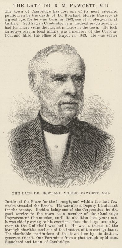 Nieżyjący już dr Rowland Morris Fawcett, MD (Grawerowanie) autorstwa English School