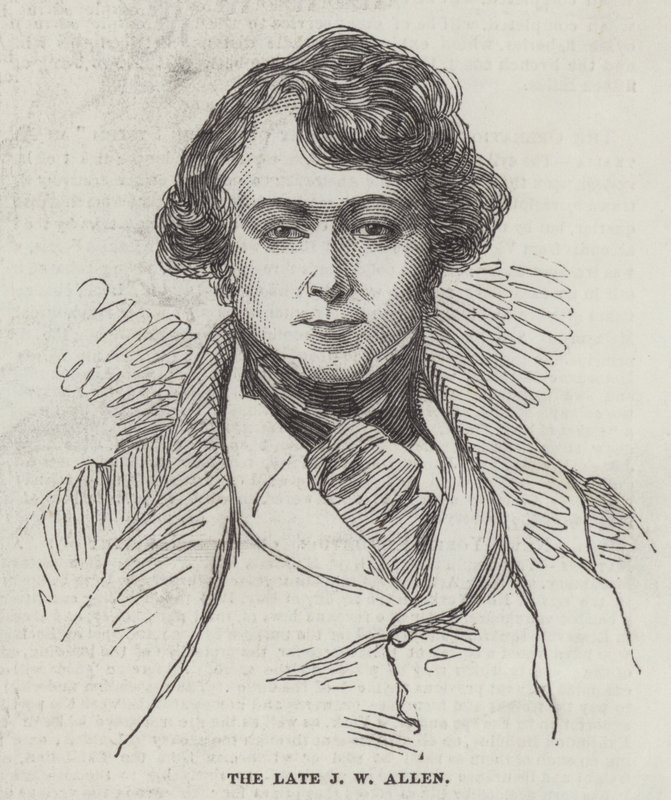 Nieżyjący już JW Allen (grafika) autorstwa English School