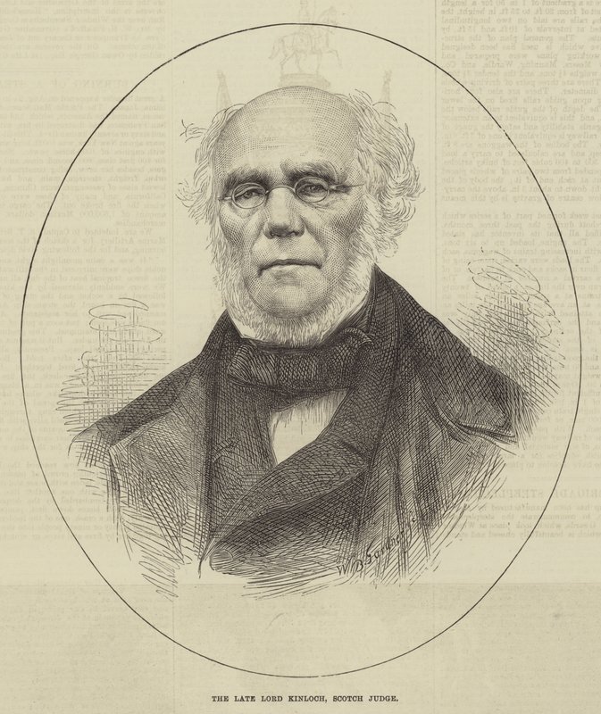 Nieżyjący już Lord Kinloch, sędzia szkocki (grafika) autorstwa English School