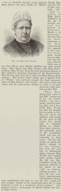 Nieżyjąca panna Mary Taylor (grafika) autorstwa English School