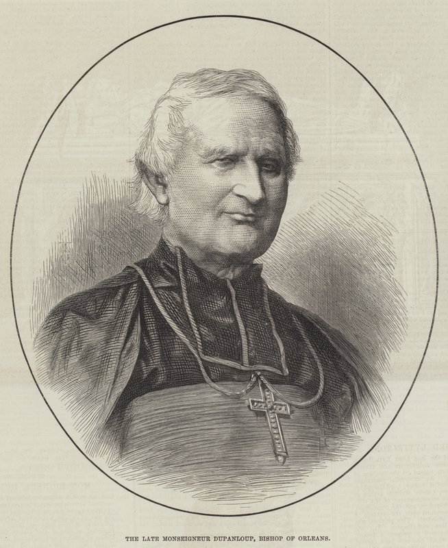 Nieżyjący już Monseigneur Dupanloup, biskup Orleanu (grafika) autorstwa English School