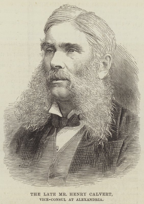 Nieżyjący już pan Henry Calvert, wicekonsul w Aleksandrii (rycina) autorstwa English School