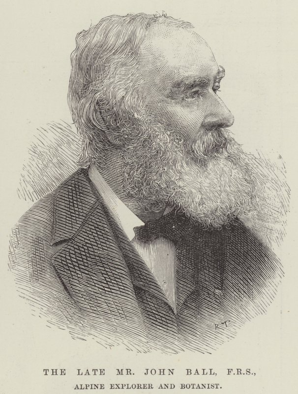 Nieżyjący już pan John Ball, FRS, alpejski odkrywca i botanik (grafika) autorstwa English School
