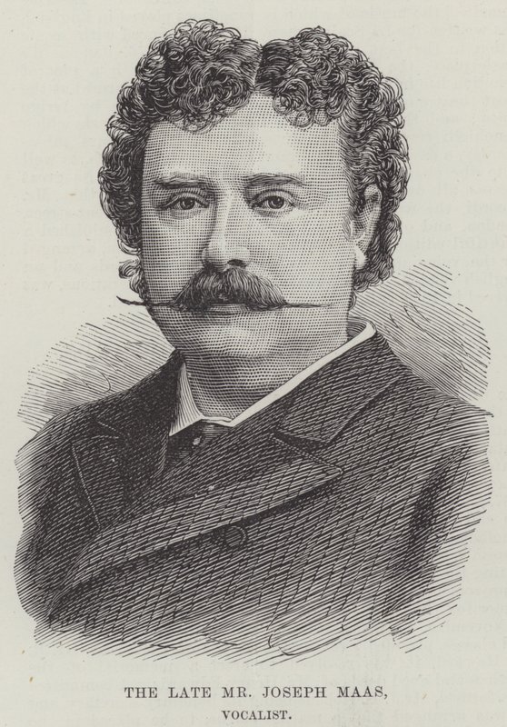 Nieżyjący już pan Joseph Maas, wokalista (grafika) autorstwa English School