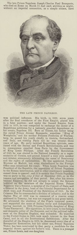 Nieżyjący książę Napoleon (rycina) autorstwa English School