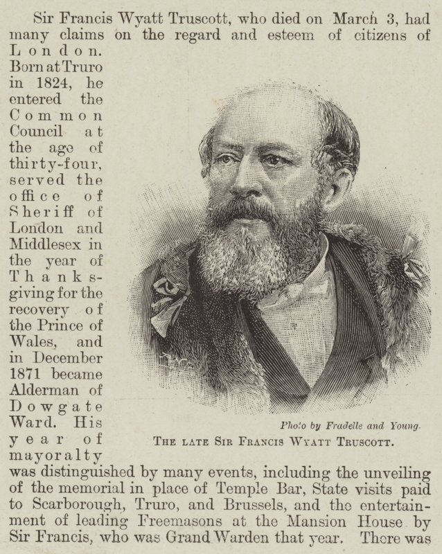 Nieżyjący już Sir Francis Wyatt Truscott (grafika) autorstwa English School