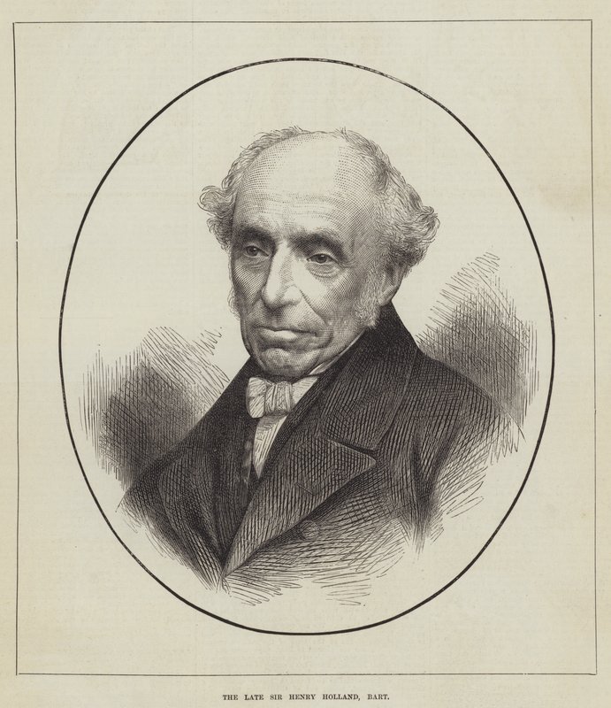 Nieżyjący sir Henry Holland, Baronet (grafika) autorstwa English School