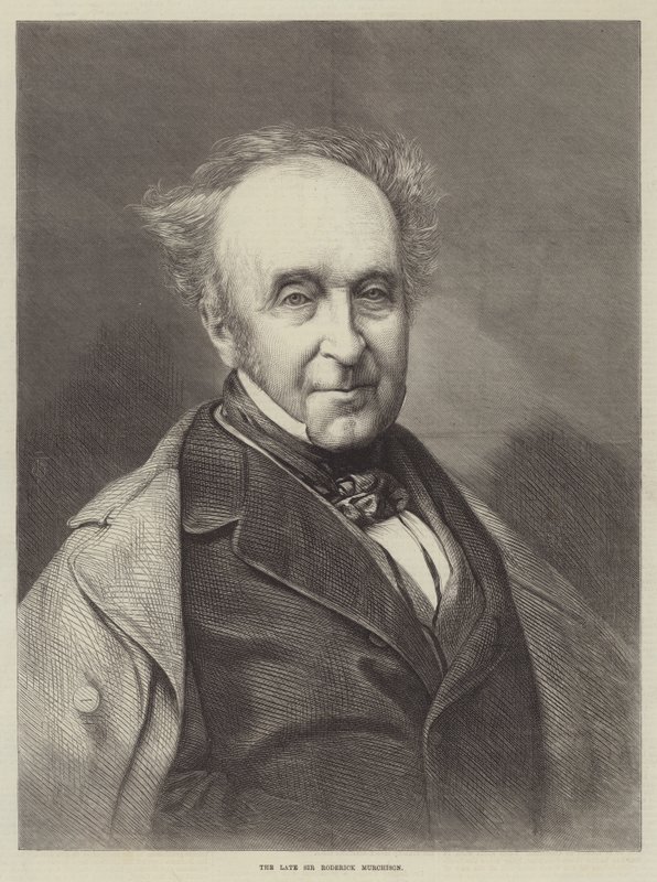 Nieżyjący już Sir Roderick Murchison (grafika) autorstwa English School