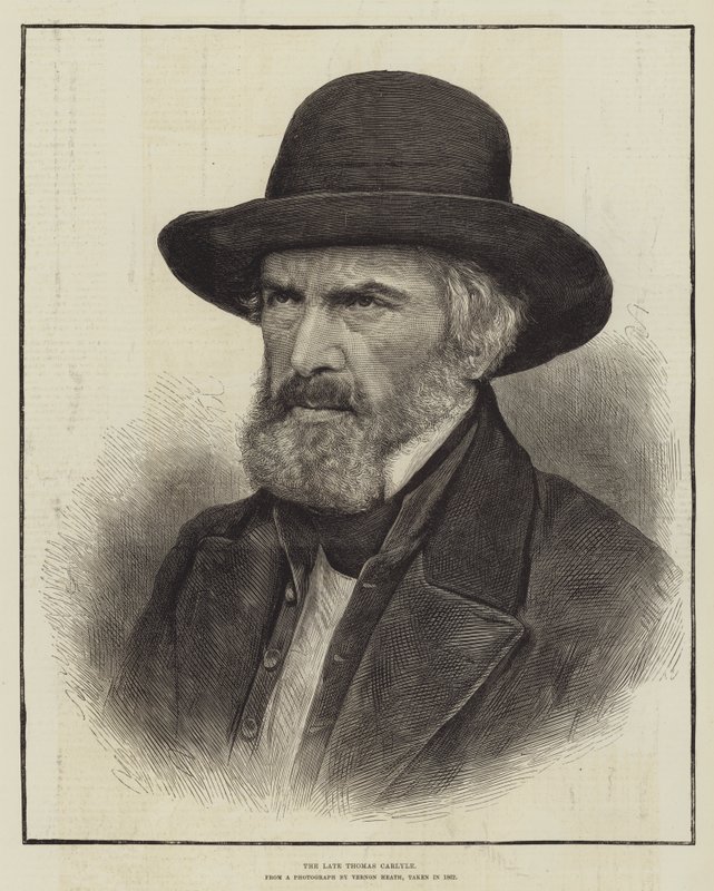 Nieżyjący już Thomas Carlyle (rycina) autorstwa English School