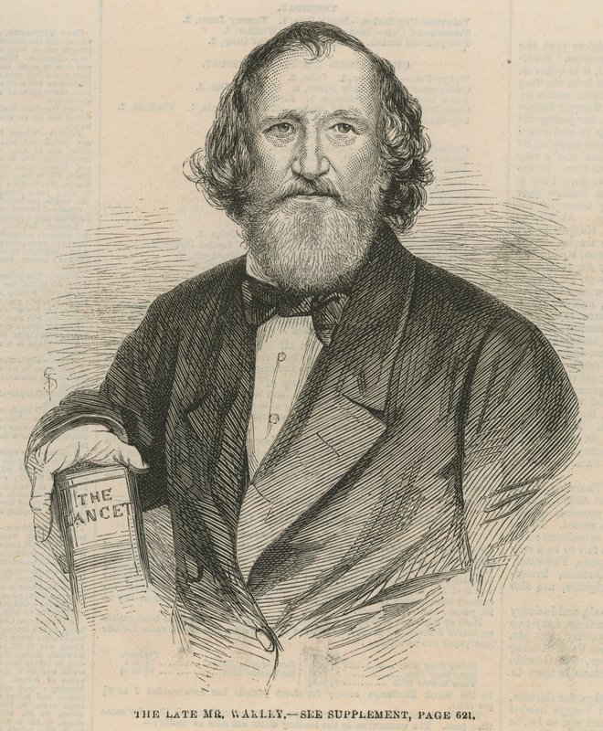Nieżyjący już Thomas Wakley, poseł Finsbury i założyciel The Lancet autorstwa English School