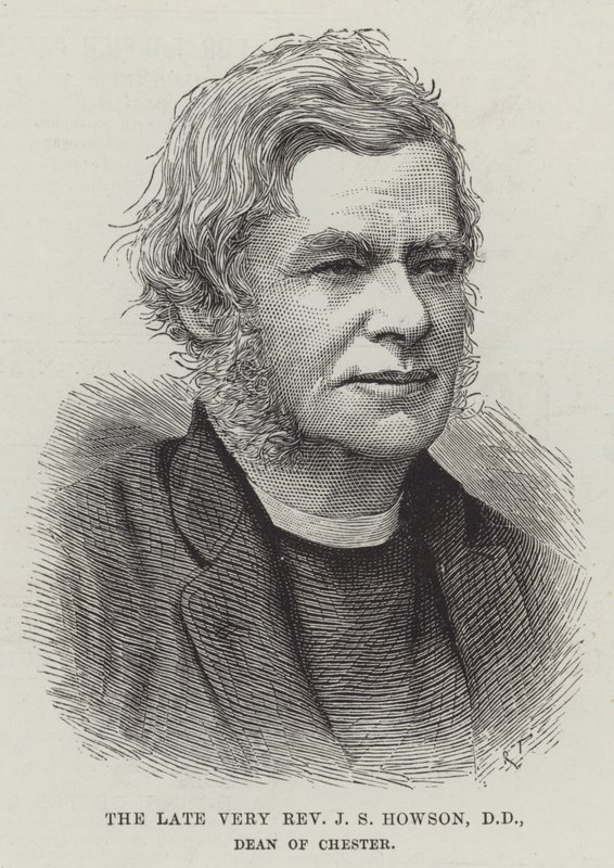 Nieżyjący już Very Reverend J S Howson, DD, Dean of Chester (grafika) autorstwa English School