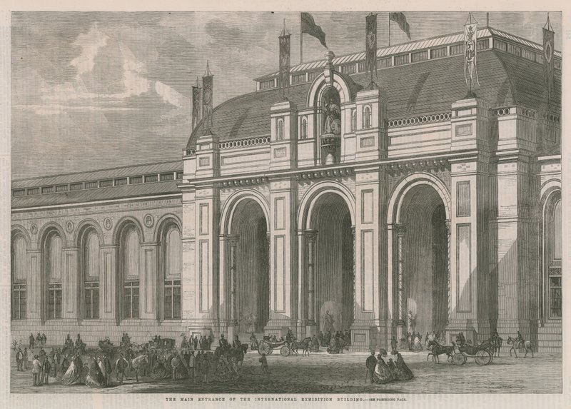 Wejście główne Międzynarodowej Wystawy 1862 autorstwa English School