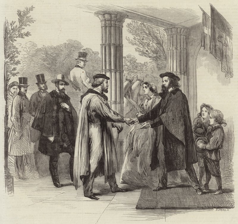 Spotkanie Garibaldiego i Tennysona autorstwa English School
