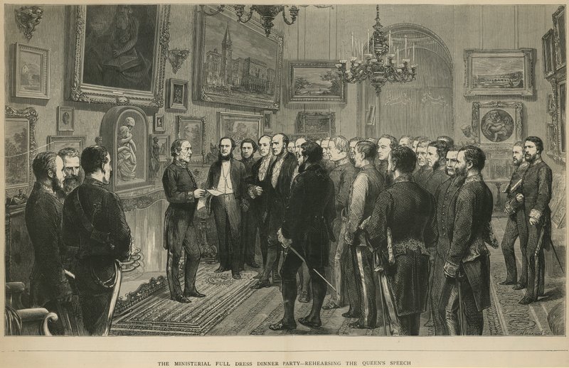 Ministerialna kolacja w pełnym stroju autorstwa English School
