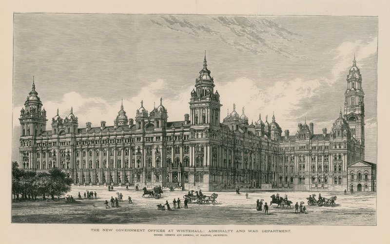 Nowe biura rządowe w Whitehall autorstwa English School