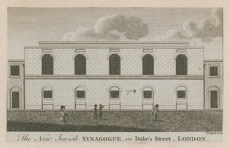 Nowa synagoga żydowska przy Dukes Street w Londynie autorstwa English School