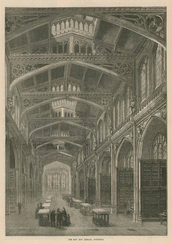 Nowa biblioteka miejska, Guildhall, Londyn autorstwa English School
