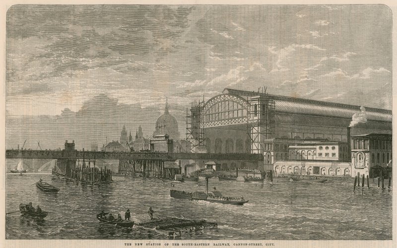 Nowa stacja kolei południowo-wschodniej, Cannon Street, Londyn autorstwa English School