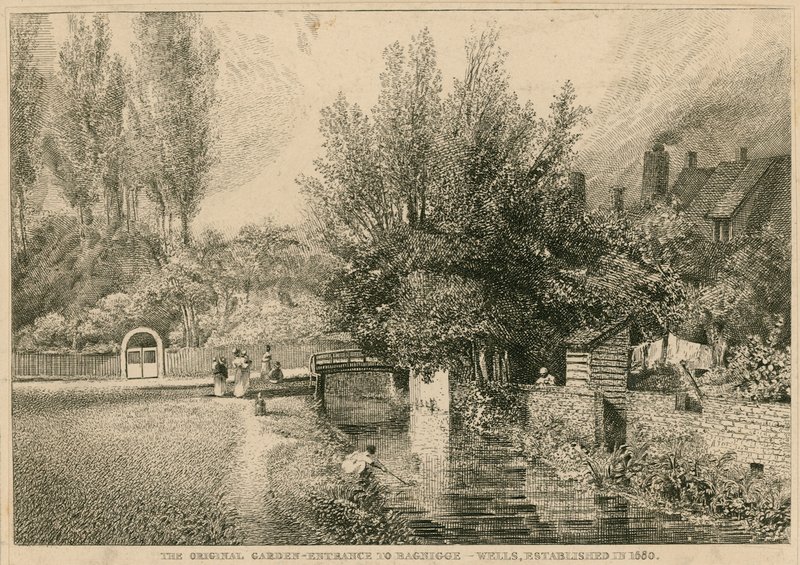 Oryginalne wejście ogrodowe do Bagnigge Wells, założone w 1680 r. autorstwa English School