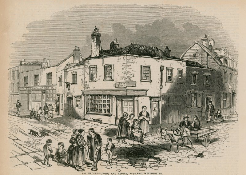 Obdarta szkoła i schronienie, Pye Lane, Westminster, Londyn autorstwa English School