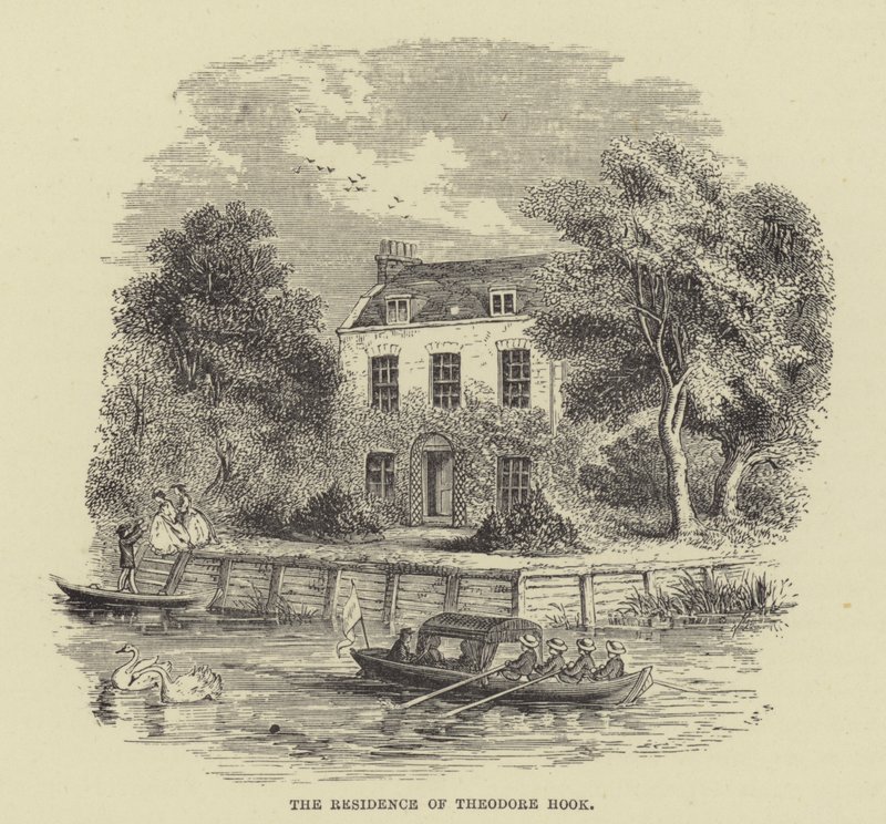 Rezydencja Theodore Hook (grafika) autorstwa English School
