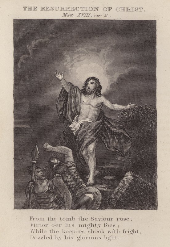 Zmartwychwstanie Chrystusa, Mateusz XVIII, wer. 2 (rycina) autorstwa English School